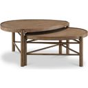 The appearance of Hadleigh Nesting Cocktail Table designed by Magnussen in the transitional interior design. This brown piece of furniture  was selected by 1StopBedrooms from Hadleigh Collection to add a touch of cosiness and style into your home. Sku: T5558-52. Material: Oak Veneer.