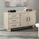 The appearance of Hagerman Sideboard In Natural designed by Furniture of America in the modern / contemporary interior design. This natural piece of furniture was selected by 1StopBedrooms from Hagerman Collection to add a touch of cosiness and style into your home. Sku: FM3410NT-SV. Material: Rubberwood.