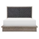 The appearance of Halifax Complete Queen Upholstered Bed In Flax and Java designed by Legacy Classic in the modern / contemporary interior design. This flax and java piece of furniture  was selected by 1StopBedrooms from Halifax Collection to add a touch of cosiness and style into your home. Sku: 2400-4705;2400-4715;2400-4907. Bed Size: Queen. Material: Hardwood. Bed Type: Upholstered Bed.