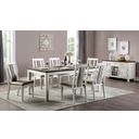 The appearance of Halsey Dining Table In Weathered White and Dark Walnut designed by Furniture of America in the rustic / southwestern interior design. This weathered white and dark walnut piece of furniture  was selected by 1StopBedrooms from Halsey Collection to add a touch of cosiness and style into your home. Sku: CM3142T. Material: Wood. Table Top Shape: Rectangular. Size: 42".