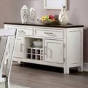 The appearance of Halsey Server In Weathered White and Dark Walnut designed by Furniture of America in the rustic / southwestern interior design. This weathered white and dark walnut piece of furniture  was selected by 1StopBedrooms from Halsey Collection to add a touch of cosiness and style into your home. Sku: CM3142SV. Material: Wood.