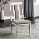 The appearance of Halsey Side Chair Set of 2 In Weathered White and Warm Gray designed by Furniture of America in the rustic / southwestern interior design. This weathered white and warm gray piece of furniture  was selected by 1StopBedrooms from Halsey Collection to add a touch of cosiness and style into your home. Sku: CM3142SC-2PK. Material: Wood.