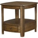Primo Warm Medium Brown Rectangular Drawer End Table