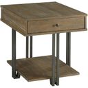 The appearance of Hamilton End Table In Cinnamon designed by Hammary in the transitional interior design. This cinnamon piece of furniture  was selected by 1StopBedrooms from Hamilton Collection to add a touch of cosiness and style into your home. Sku: 954-915. Material: Wood.