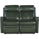 The appearance of Hamilton Power Loveseat with Power Headrest In Green designed by Hooker in the traditional interior design. This green piece of furniture  was selected by 1StopBedrooms from SS Collection to add a touch of cosiness and style into your home. Sku: SS116-PHZ2-029. Material: Leather.