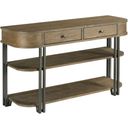 The appearance of Hamilton Sofa Table In Cinnamon designed by Hammary in the transitional interior design. This cinnamon piece of furniture  was selected by 1StopBedrooms from Hamilton Collection to add a touch of cosiness and style into your home. Sku: 954-925. Material: Wood.