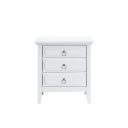 The appearance of Hammond 3 Drawer Nightstand In White designed by Glory in the transitional interior design. This white piece of furniture was selected by 1StopBedrooms from Hammond Collection to add a touch of cosiness and style into your home. Sku: G0091-N. Material: Wood.
