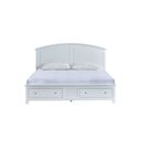 Hammond Farmhouse Storage Queen Bed in White