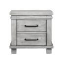 The appearance of Hampton 2 Drawer Nightstand In Stone Wash designed by Soho Baby in the transitional interior design. This stonewash piece of furniture was selected by 1StopBedrooms from Hampton Collection to add a touch of cosiness and style into your home. Sku: 43022930. Material: Wood.