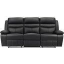 The appearance of Hancock Double Reclining Sofa In Black designed by Homelegance in the modern / contemporary interior design. This black piece of furniture  was selected by 1StopBedrooms from Hancock Collection to add a touch of cosiness and style into your home. Sku: 9628BLK-3. Material: Leather.