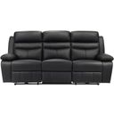 The appearance of Hancock Power Double Reclining Sofa In Black designed by Homelegance in the modern / contemporary interior design. This black piece of furniture  was selected by 1StopBedrooms from Hancock Collection to add a touch of cosiness and style into your home. Sku: 9628BLK-3PW. Material: Leather.