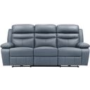 The appearance of Hancock Power Double Reclining Sofa In Blue designed by Homelegance in the modern / contemporary interior design. This blue piece of furniture was selected by 1StopBedrooms from Hancock Collection to add a touch of cosiness and style into your home. Sku: 9628BUE-3PW. Material: Leather.