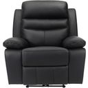 The appearance of Hancock Power Reclining Chair In Black designed by Homelegance in the modern / contemporary interior design. This black piece of furniture  was selected by 1StopBedrooms from Hancock Collection to add a touch of cosiness and style into your home. Sku: 9628BLK-1PW. Material: Leather.