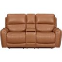 The appearance of Hancock Zero Gravity Power Reclining Console Loveseat with Headrest and Footrest In Apple Cider designed by Parker House in the traditional interior design. This apple cider piece of furniture was selected by 1StopBedrooms from Hancock Collection to add a touch of cosiness and style into your home. Sku: MHAN-822CP3Z-APCI. Material: Polyester.