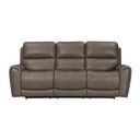 The appearance of Hancock Zero Gravity Power Reclining Sofa with Drop Down Table with Headrest and Footrest In Bette Hazel designed by Parker House in the traditional interior design. This bette hazel piece of furniture was selected by 1StopBedrooms from Hancock Collection to add a touch of cosiness and style into your home. Sku: MHAN-834P3Z-BTHZ. Material: Polyester.
