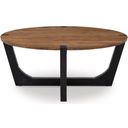 The appearance of Hanneforth Coffee Table In Brown and Black designed by Signature Design by Ashley in the transitional interior design. This brown/black piece of furniture was selected by 1StopBedrooms from Hanneforth Collection to add a touch of cosiness and style into your home. Sku: T726-8. Material: Wood.
