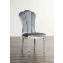 The appearance of Hannoria Side Chair Set of 2 In Silver designed by Furniture of America in the glam interior design. This silver piece of furniture was selected by 1StopBedrooms from Hannoria Collection to add a touch of cosiness and style into your home. Sku: FM3416SV-SC-2PK. Material: Fabric.
