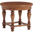 The appearance of Harbor Isle Round End Table In Walnut designed by Tommy Bahama in the traditional interior design. This walnut piece of furniture was selected by 1StopBedrooms from Harbor Isle Collection to add a touch of cosiness and style into your home. Sku: 3935-955. Material: Aluminum.