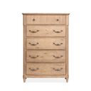 The appearance of Harmony Heights Drawer Chest In Belgium Wheat designed by Magnussen in the transitional interior design. This belgium wheat piece of furniture was selected by 1StopBedrooms from Harmony Heights Collection to add a touch of cosiness and style into your home. Sku: B6400-10. Material: Oak Veneer.
