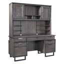 The appearance of Harper Point 66 Inch Credenza Desk w/ Hutch designed by Aspenhome in the modern / contemporary interior design. This fossil piece of furniture was selected by 1StopBedrooms from Harper Point Collection to add a touch of cosiness and style into your home. Sku: IHP-316-FSL;IHP-317-FSL.