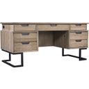 The appearance of Harper Point 66 Inch Executive Desk In Light Brown designed by Aspenhome in the modern / contemporary interior design. This light brown piece of furniture was selected by 1StopBedrooms from Harper Point Collection to add a touch of cosiness and style into your home. Sku: IHP-304-KHA. Material: Wood.
