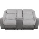 The appearance of Harriette Double Reclining Loveseat with Center Console In Gray designed by Homelegance in the modern / contemporary interior design. This gray piece of furniture was selected by 1StopBedrooms from Harriette Collection to add a touch of cosiness and style into your home. Sku: 9703GY-2. Material: Chenille.