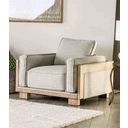 The appearance of Harstad Chair In Light Brown and Natural designed by Furniture of America in the modern / contemporary interior design. This light brown and natural piece of furniture  was selected by 1StopBedrooms from Harstad Collection to add a touch of cosiness and style into your home. Sku: CM9983LB-CH. Material: Fabric.