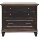 The appearance of Hartford Wood Lateral File with Locking Legal and Letter File Drawer In Two Toned Black designed by Martin Furniture in the traditional interior design. This two toned black piece of furniture  was selected by 1StopBedrooms from Hartford Collection to add a touch of cosiness and style into your home. Sku: IMHF450. Material: Wood.