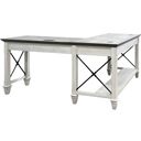 The appearance of Hartford Wood Open Return L-Desk In White designed by Martin Furniture in the traditional interior design. This white and grey piece of furniture was selected by 1StopBedrooms from Hartford Collection to add a touch of cosiness and style into your home. Sku: IMHF386RW-KIT. Material: Wood.