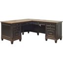 The appearance of Hartford Wood Return L-Desk In Two Toned Black designed by Martin Furniture in the traditional interior design. This two toned black piece of furniture  was selected by 1StopBedrooms from Hartford Collection to add a touch of cosiness and style into your home. Sku: IMHF684R-KIT. Material: Wood.