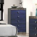 Hartlepool Chest In Ash Gray and Indigo Blue