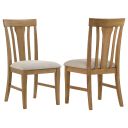 Hartville Dining Side Chair Set of 2 In Natural Light Brown