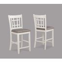 The appearance of Hartwell Counter Height Chair Set of 2 In Chalk Grey designed by Crown Mark in the transitional interior design. This chalk grey piece of furniture was selected by 1StopBedrooms from Hartwell Collection to add a touch of cosiness and style into your home. Sku: 2795CG-S-24. Material: Wood.