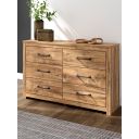 The appearance of Hastiport Dresser In Brown designed by Signature Design by Ashley in the transitional interior design. This brown piece of furniture was selected by 1StopBedrooms from Hastiport Collection to add a touch of cosiness and style into your home. Sku: NCB1580-31. Material: Wood.