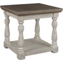 The appearance of Havalance Gray and White End Table designed by Signature Design by Ashley in the transitional interior design. This gray and white piece of furniture  was selected by 1StopBedrooms from Havalance Collection to add a touch of cosiness and style into your home. Sku: T814-3. Material: Wood.