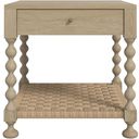 The appearance of Haven Drawer End Table In Blonde Oak designed by A.R.T. in the transitional interior design. This blonde oak piece of furniture was selected by 1StopBedrooms from Haven Collection to add a touch of cosiness and style into your home. Sku: 339304-2325. Material: Parawood.