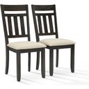 The appearance of Hayden 2-Piece Slat Back Dining Chair Set In Slate and Creme designed by Crosley Brands in the modern / contemporary interior design. This slate and creme piece of furniture  was selected by 1StopBedrooms from Hayden Collection to add a touch of cosiness and style into your home. Sku: CF8020-SL. Material: Rubberwood.