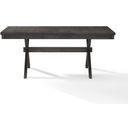 The appearance of Hayden Dining Table In Slate designed by Crosley Brands in the modern / contemporary interior design. This slate piece of furniture  was selected by 1StopBedrooms from Hayden Collection to add a touch of cosiness and style into your home. Sku: CF2006-SL-1OF2;CF2006-SL-2OF2. Material: MDF. Table Top Shape: Rectangular. Size: 72" x 40".