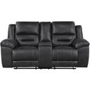 The appearance of Hazen Double Reclining Loveseat with Center Console In Black designed by Homelegance in the modern / contemporary interior design. This black piece of furniture was selected by 1StopBedrooms from Hazen Collection to add a touch of cosiness and style into your home. Sku: 8538BK-2. Material: Microfiber.