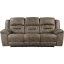 The appearance of Hazen Double Reclining Sofa In Brown designed by Homelegance in the modern / contemporary interior design. This brown piece of furniture  was selected by 1StopBedrooms from Hazen Collection to add a touch of cosiness and style into your home. Sku: 8538BR-3. Material: Microfiber.
