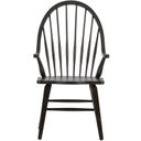 The appearance of Hearthstone Black Windsor Back Arm Chair designed by Liberty in the country / farmhouse interior design. This black piece of furniture was selected by 1StopBedrooms from Hearthstone Collection to add a touch of cosiness and style into your home. Sku: 482-C1000A. Material: Wood.