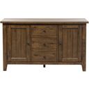 The appearance of Hearthstone Rustic Oak Buffet designed by Liberty in the country / farmhouse interior design. This brown piece of furniture was selected by 1StopBedrooms from Hearthstone Collection to add a touch of cosiness and style into your home. Sku: 382-CB6183. Material: Wood.