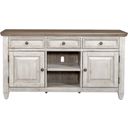 The appearance of Heartland 56 Inch Tile Tv Console designed by Liberty in the country / farmhouse interior design. This antique white piece of furniture was selected by 1StopBedrooms from Heartland Collection to add a touch of cosiness and style into your home. Sku: 824-TV56T. Material: Rubberwood.