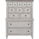 The appearance of Heartland Antique White 5 Drawer Chest designed by Liberty in the country / farmhouse interior design. This antique white piece of furniture  was selected by 1StopBedrooms from Heartland Collection to add a touch of cosiness and style into your home. Sku: 824-BR41. Material: Rubberwood.