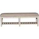 The appearance of Heartland Antique White Bed Bench designed by Liberty in the country / farmhouse interior design. This antique white piece of furniture  was selected by 1StopBedrooms from Heartland Collection to add a touch of cosiness and style into your home. Sku: 824-BR47. Material: Rubberwood.