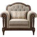 The appearance of Heath Court Chair In Brown designed by Homelegance in the traditional interior design. This brown piece of furniture was selected by 1StopBedrooms from Heath Court Collection to add a touch of cosiness and style into your home. Sku: 16829-1. Material: Textured.