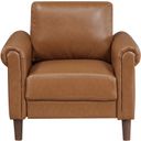 The appearance of Hector Chair In Brown designed by Homelegance in the transitional interior design. This brown piece of furniture was selected by 1StopBedrooms from Hector Collection to add a touch of cosiness and style into your home. Sku: 9690BRW-1. Material: Faux Leather.
