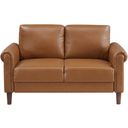 The appearance of Hector Loveseat In Brown designed by Homelegance in the transitional interior design. This brown piece of furniture was selected by 1StopBedrooms from Hector Collection to add a touch of cosiness and style into your home. Sku: 9690BRW-2. Material: Faux Leather.