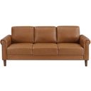 The appearance of Hector Sofa In Brown designed by Homelegance in the transitional interior design. This brown piece of furniture was selected by 1StopBedrooms from Hector Collection to add a touch of cosiness and style into your home. Sku: 9690BRW-3. Material: Faux Leather.