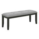 Hector Upholstered Dining Bench in Rustic Gray